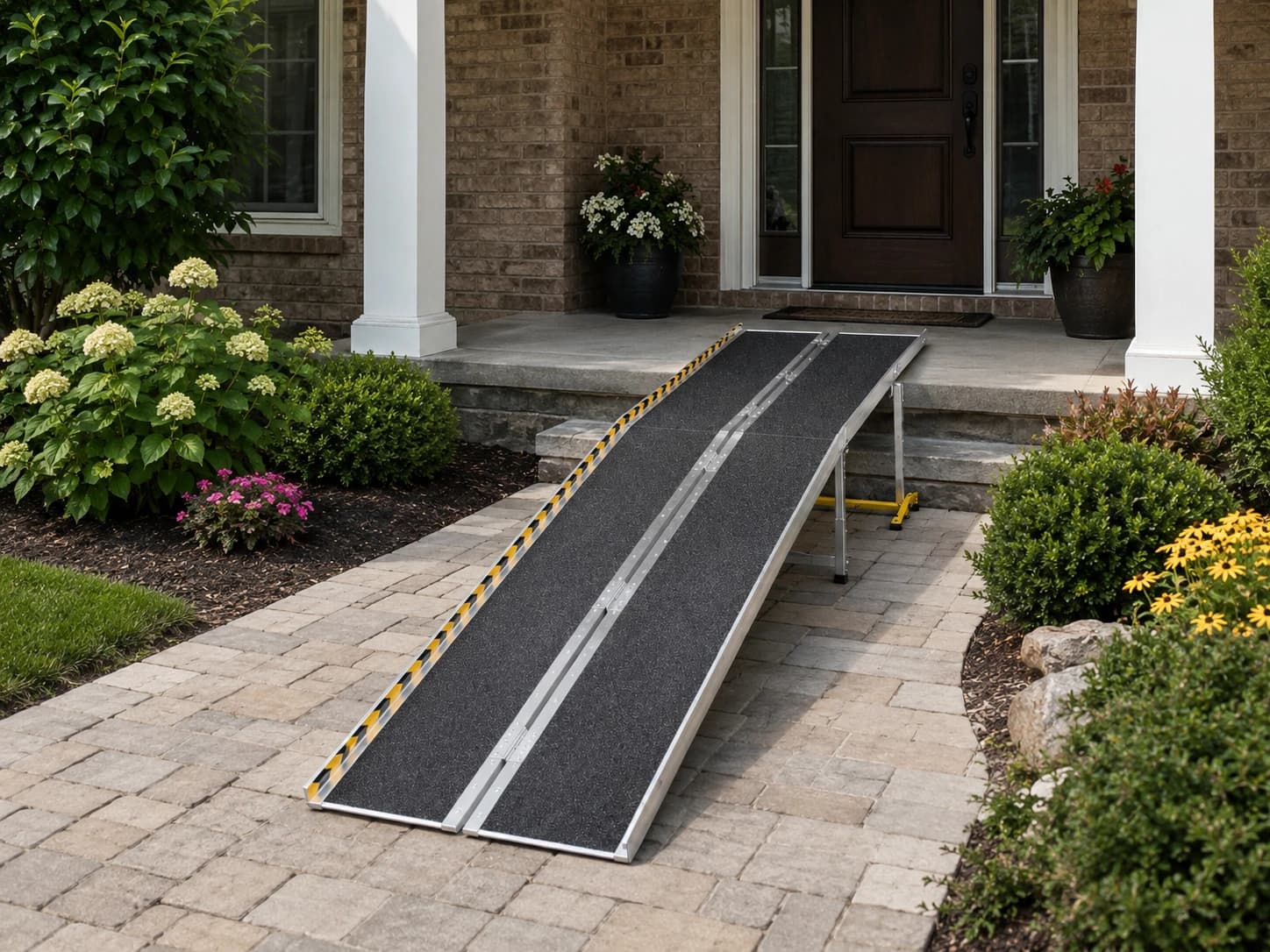 Wheelchair Ramp 12 Feet, Foldable Aluminum, 600 lb Capacity